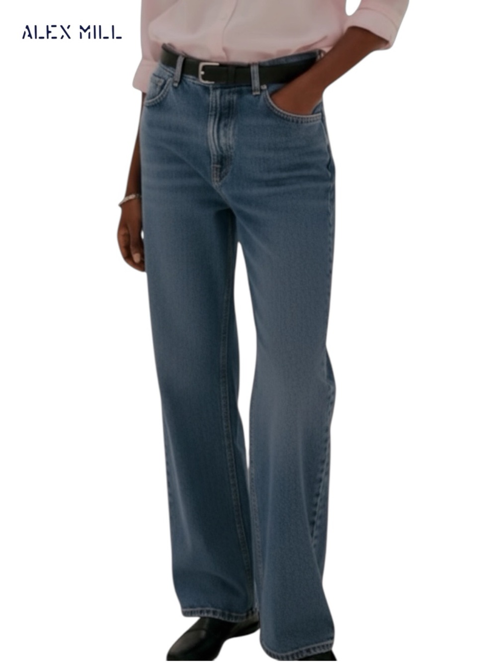 Alex Mill AM Relaxed Straight Leg High Rise Relaxed Fit Jeans 35 NWT